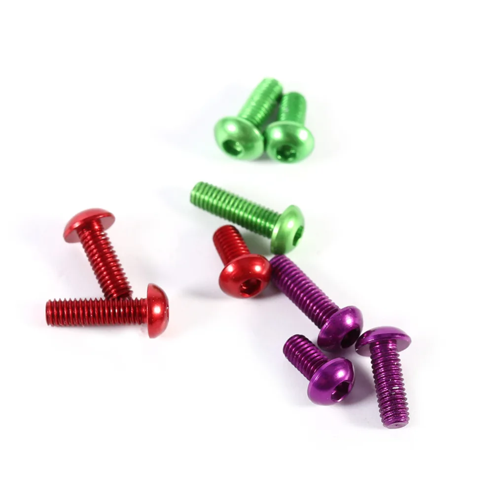 Набор разноцветных винтов M3 6-10 мм круглые винты с кнопками метрические из