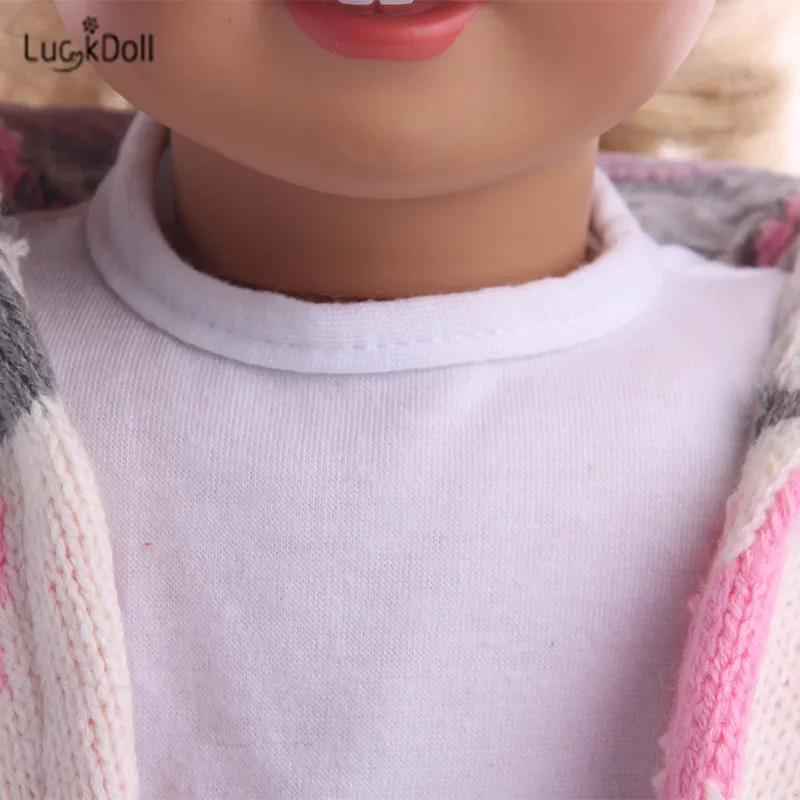 LUCKDOLL Высокое качество Модный летний свитер костюм из трех предметов для 1" американская кукла или 43 см кукла игрушка аксессуары