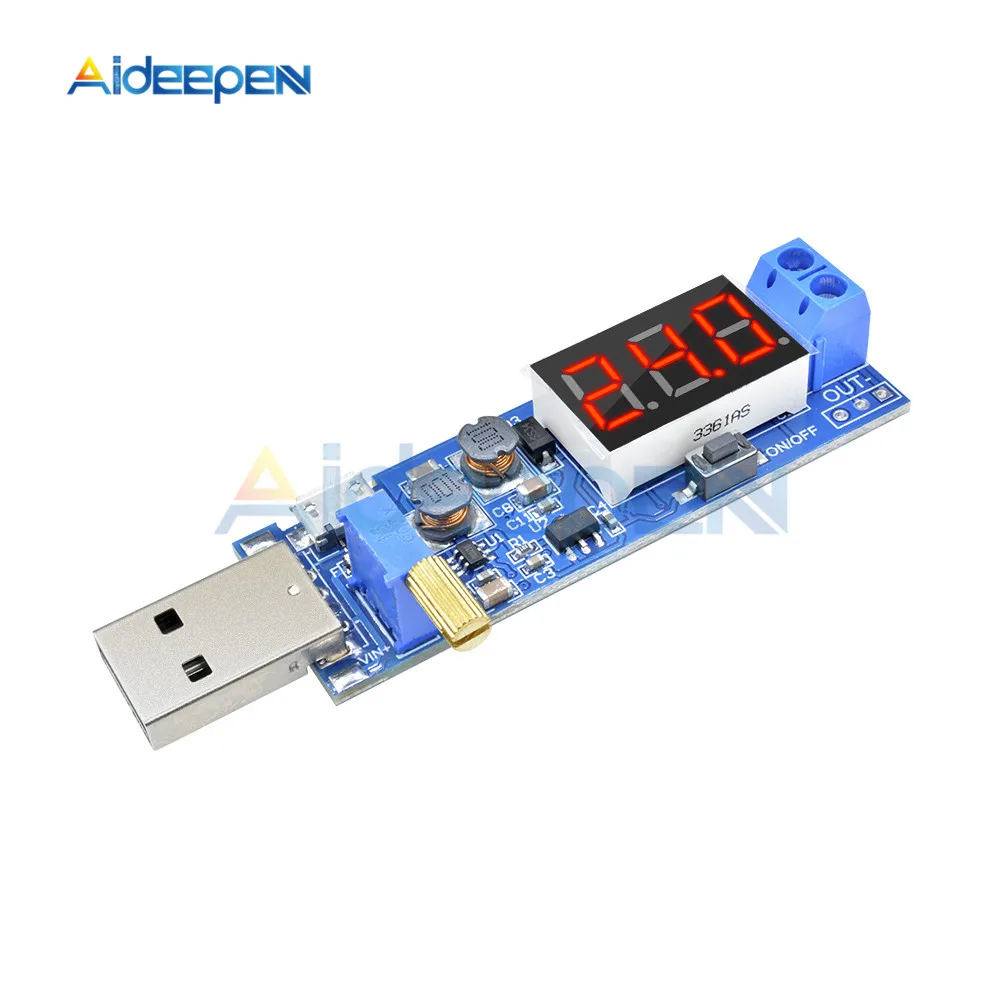 DC 5 В до 3 В/12 в USB понижающий модуль питания Регулируемый повышающий