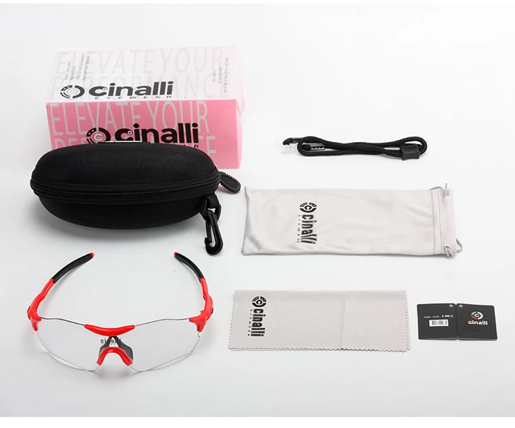 Велосипеды очки CINALLI C-098 фотохромные Велосипеды солнцезащитные очки Велосипеды Racing Googles защитный TR90 рама Поликарбонат