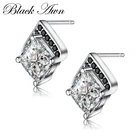 Классические ювелирные изделия из стерлингового серебра 925 пробы, 2,2 г, винтажные женские свадебные серьги-гвоздики, ювелирное изделие, T181