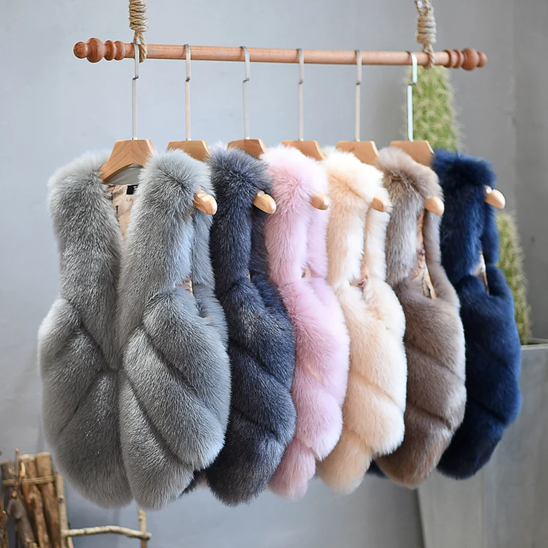 2018 new imitation fox fur vest female long section Korean stitching Lap top Slim winter Faux Fur Vest Women | Женская одежда