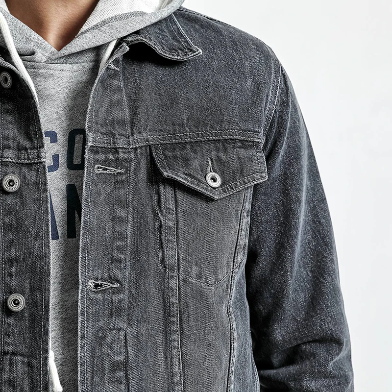 Simwood 2018 на весну и зиму новая джинсовая куртка Для мужчин Slim Fit Мода Большие джинсы верхняя одежда