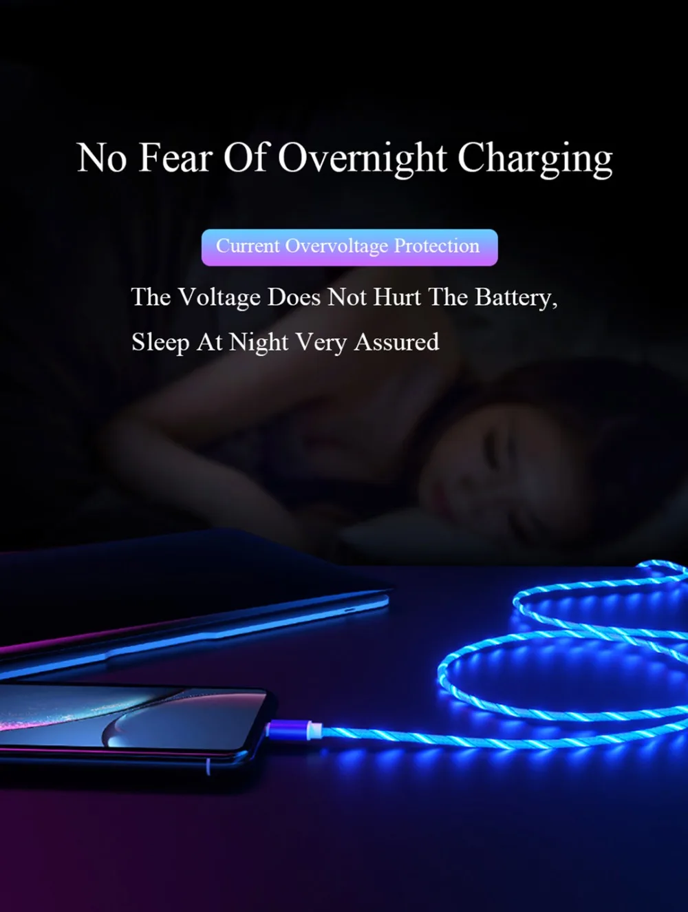 Flowing LED Glow Data USB Cable Charger Type C/Micro USB/8 Pin Charging Cable for iPhone X Samsung Galaxy S9 S8 Charge Wire Cord