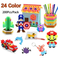 24 color 200pcs 5mm water spray perlen magic beads children 3d puzzle toys water spray beads educational kids hama beads toys