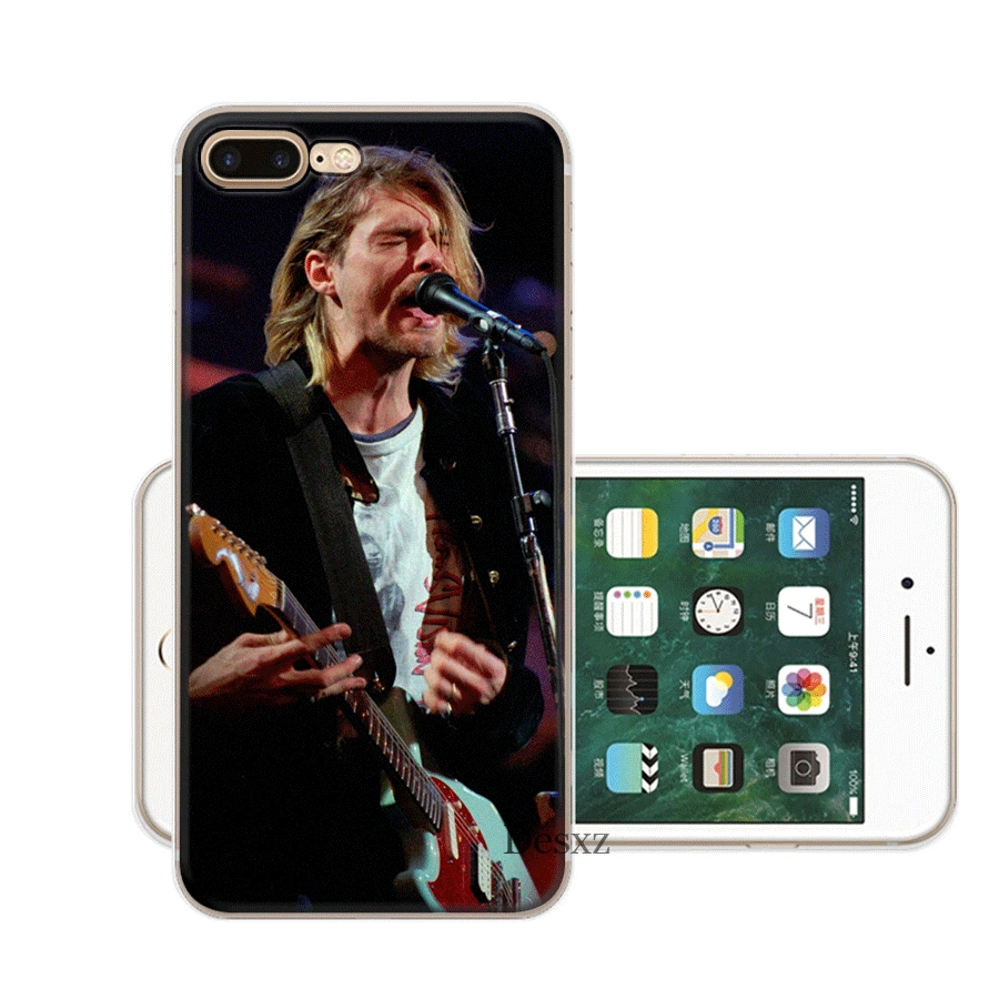 Чехол для мобильного телефона iPhone 11 Pro XR X XS Max 6 6S 7 8 Plus 5 5S SE чехол Курт Кобейн защита
