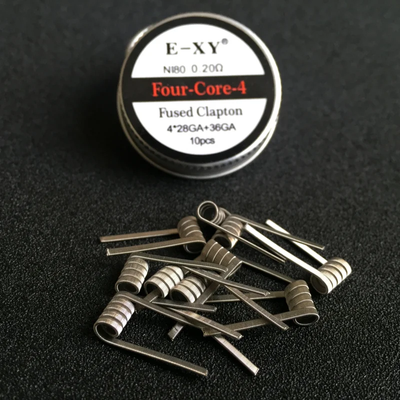 E XY NI80 Fused Clapton готовые катушки Core2/3/4 сопротивление провода электронная сигарета
