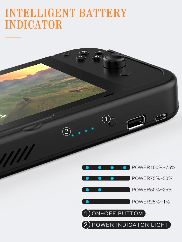10000 мАч чехол для зарядного устройства для nintendo Switch Console внешний аккумулятор для nintendo Switch power Bank кожаный чехол для NS