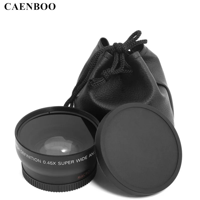 Широкоугольный макрообъектив CAENBOO 0 45x55 мм 58 0.43X 62 67 72 широкоугольный объектив для