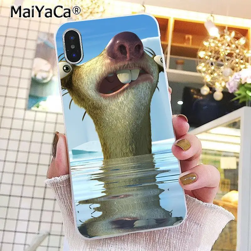 Мультяшный ледяной возраст чехол для телефона iphone 12 11 pro MAX X XS 6 6s 7 7plus 8 8Plus 5 5S SE XR 10 |