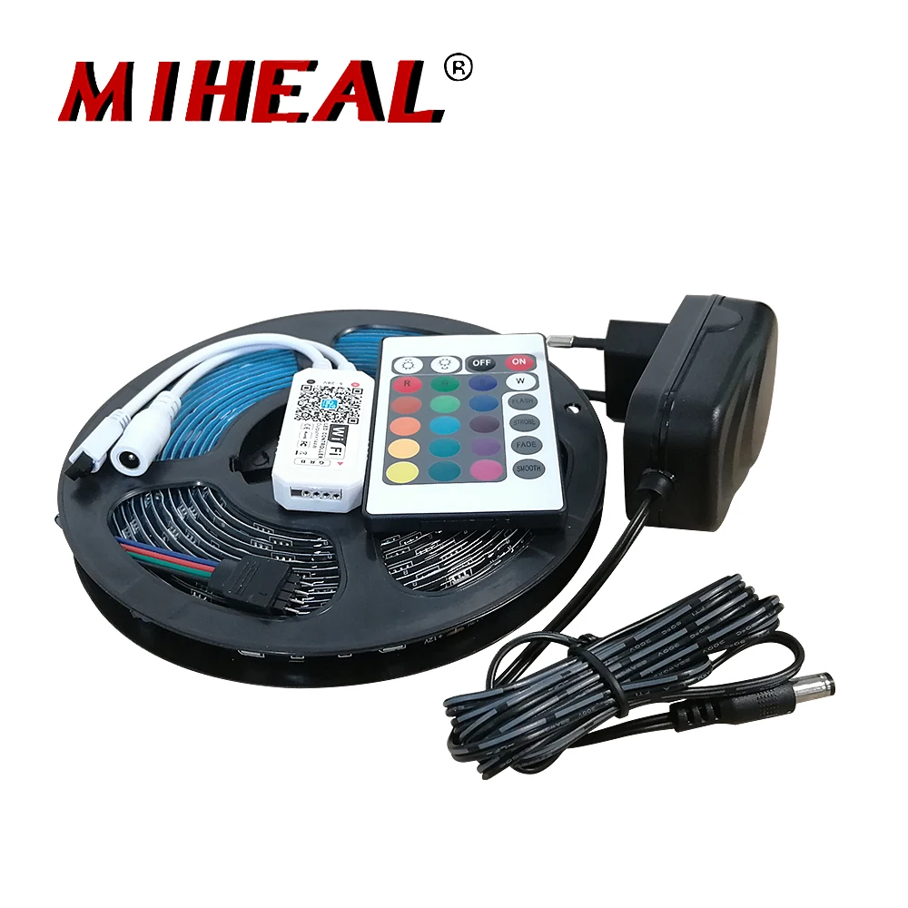 Светодиодная RGB лента SMD5050 водонепроницаемый светильник с управлением музыкой 12