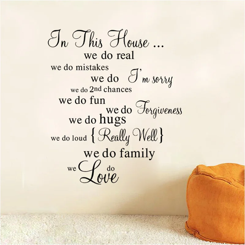 English proverb house rules wall stickers children's room home living decoration | Дом и сад