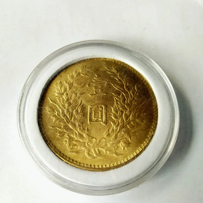 Antique coin collection of antique coins gold gilt Yuan Shikai nine years | Дом и сад