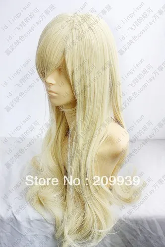 БУДЕТЕ кк 00201 Светло Русый Длинные волнистые парик косплей 4.30|cosplay wig|light blondeblonde long