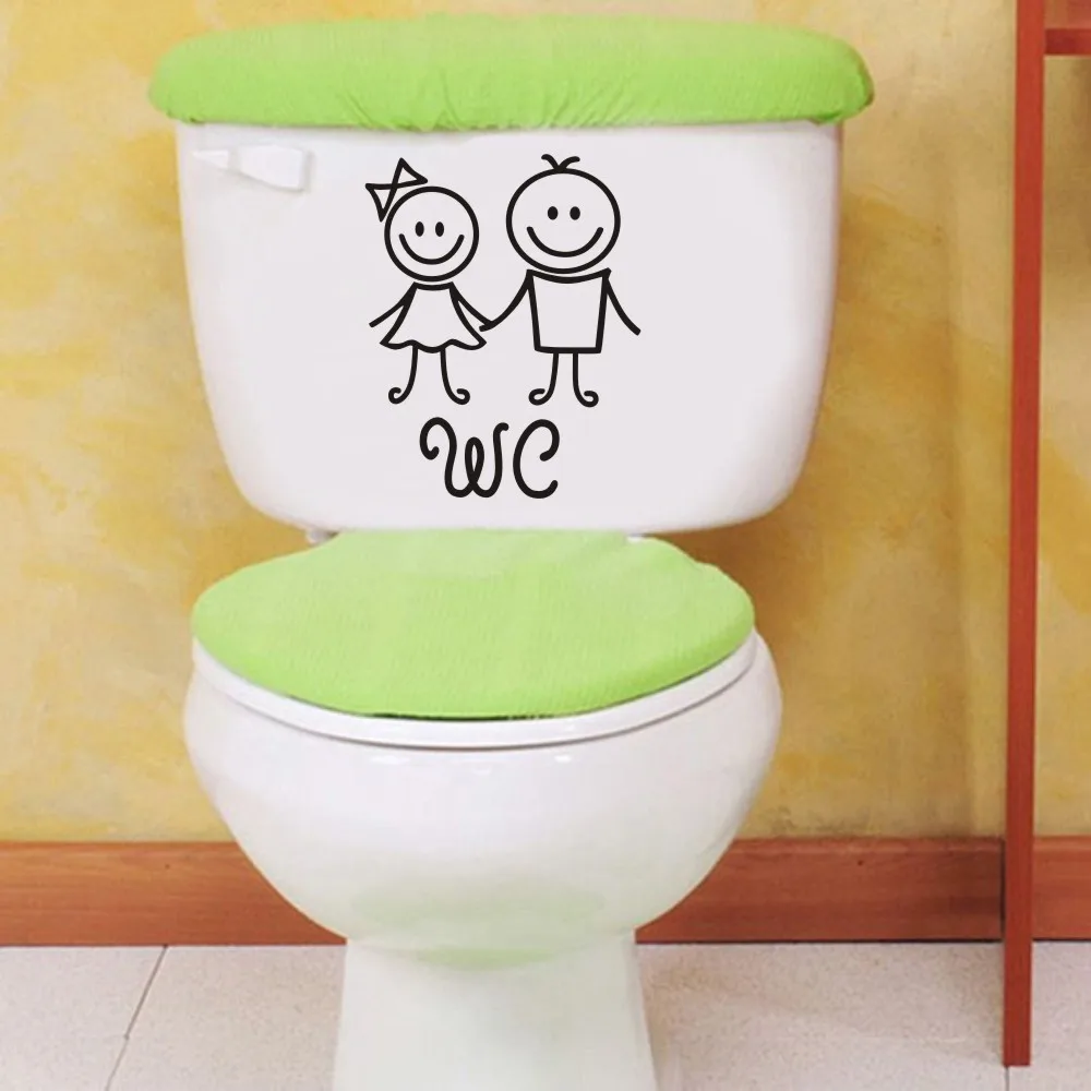 1 шт. стены двери Стикеры для девочек и мальчиков Туалет Ванная комната дома