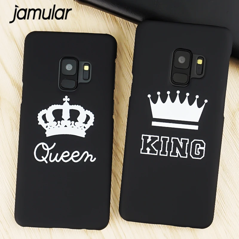 Чехол JAMULAR для влюбленных корона король королева чехол Samsung S8 S9 жесткие матовые