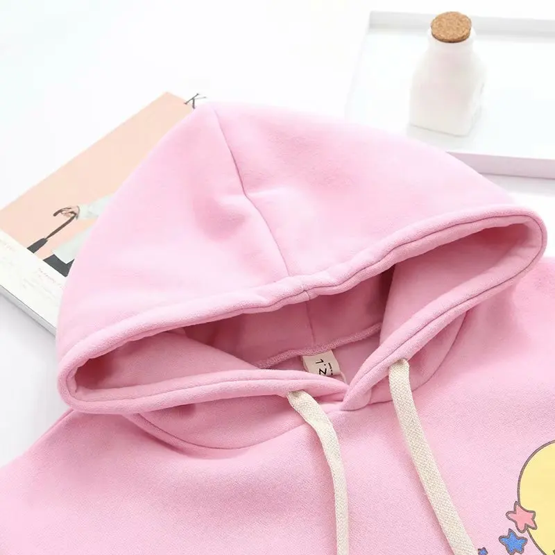 2018 Harajuku зимнее пальто для женщин Толстовка Kawaii корейский осень мода толстовка с