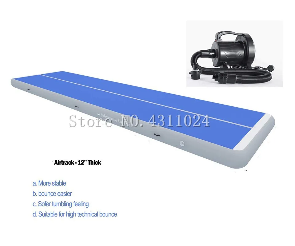 Продажа Надувной гимнастический матрас для гимнастики 8x2x0,3 м, надувной гимнастический воздушный коврик, гимнастическое оборудование (толщина 12 дюй...