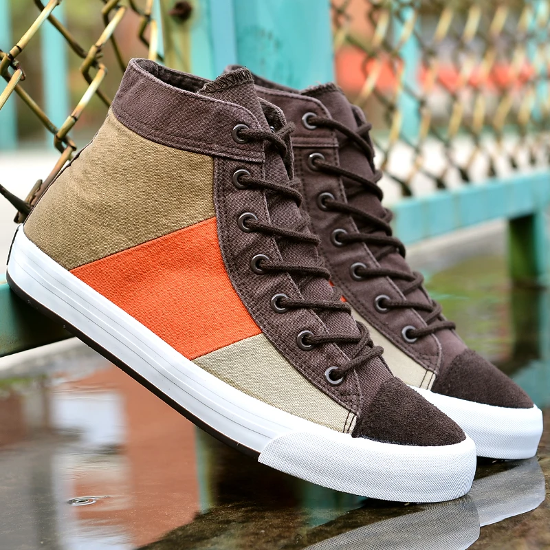 

UNN Men Sneakers Fashion Leisure High-top Canvas Shoes For Men Summer Shoes Lace-Up Male Casual Shoes Autumn Zapatos Hombre