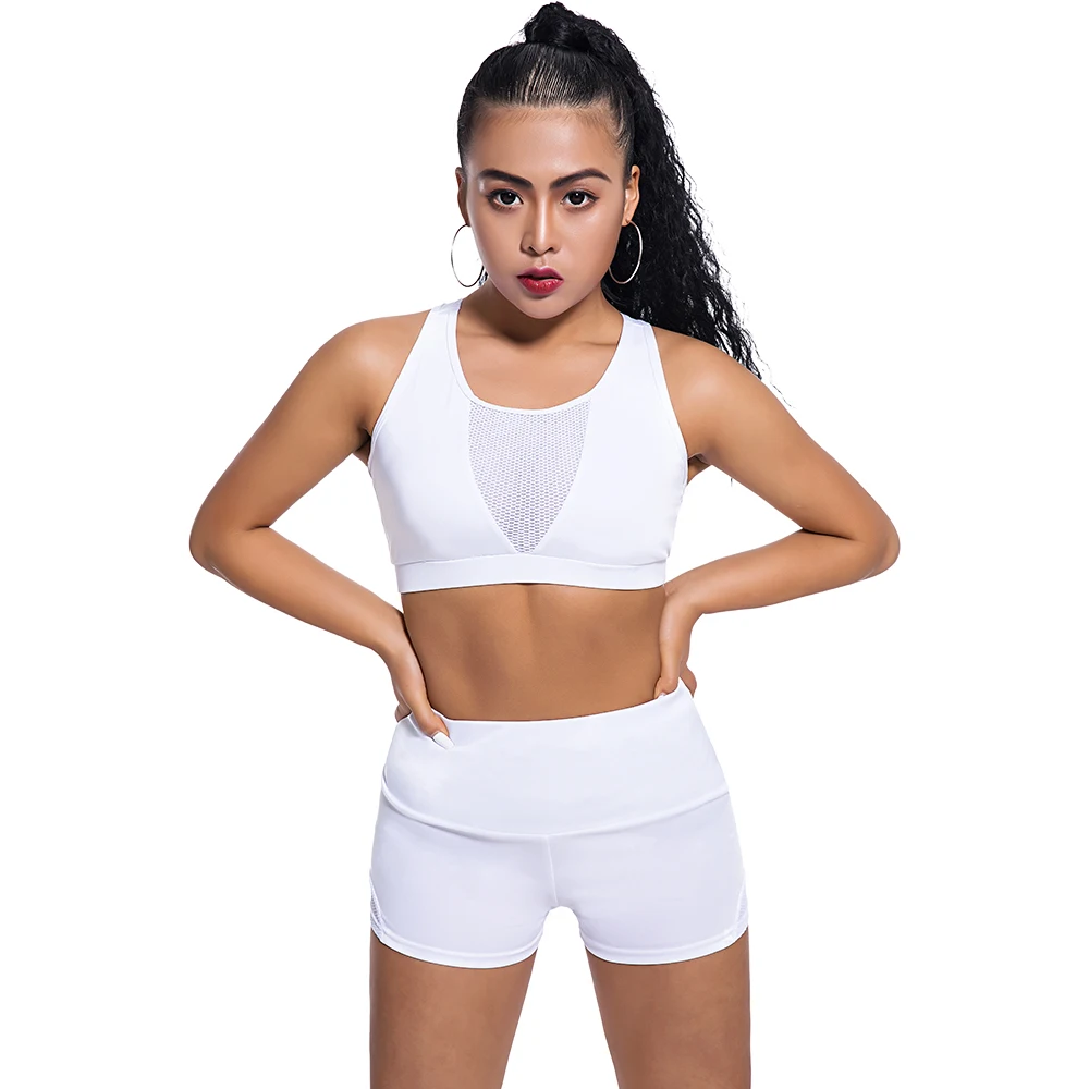 Dragon Fit Elastic Yoga Set Women Two Piece Fitness Push Up Bra+gym Short Quick Dry Sportswear Running Workout Clothes | Спорт и