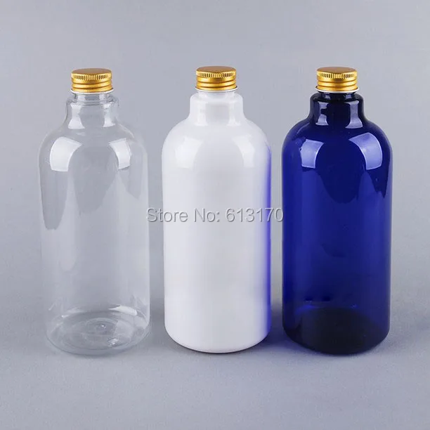 500ml PET Lotion Bottles Gold Silver Alumium Screw Cap Empty Liquid Soap Essential Oil Bottle Cosmetic Packing Container | Красота и