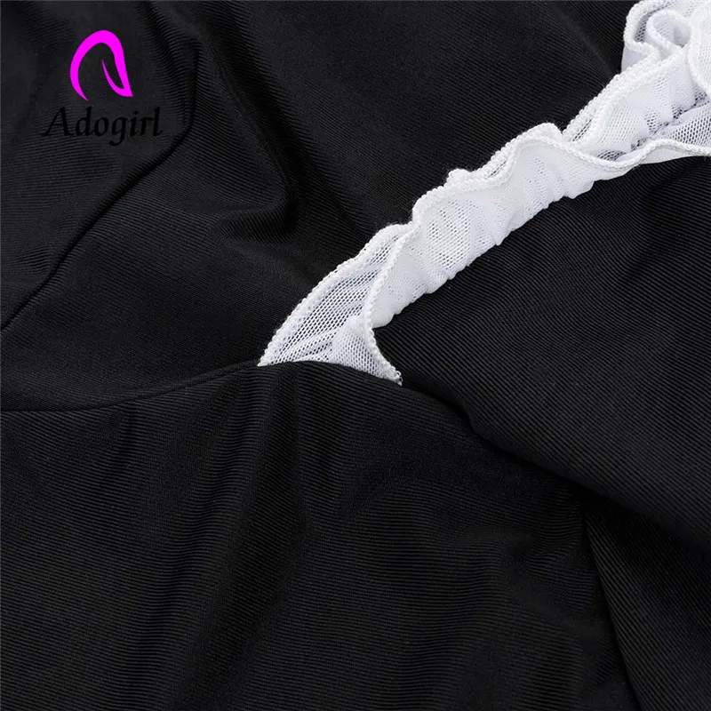 Adogirl большие размеры 5xl сексуальные черные купальные костюмы с лямкой на шее