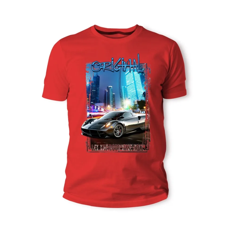 Футболка итальянский классический стиль Legend автомобильное Huayra Schwarz авто в