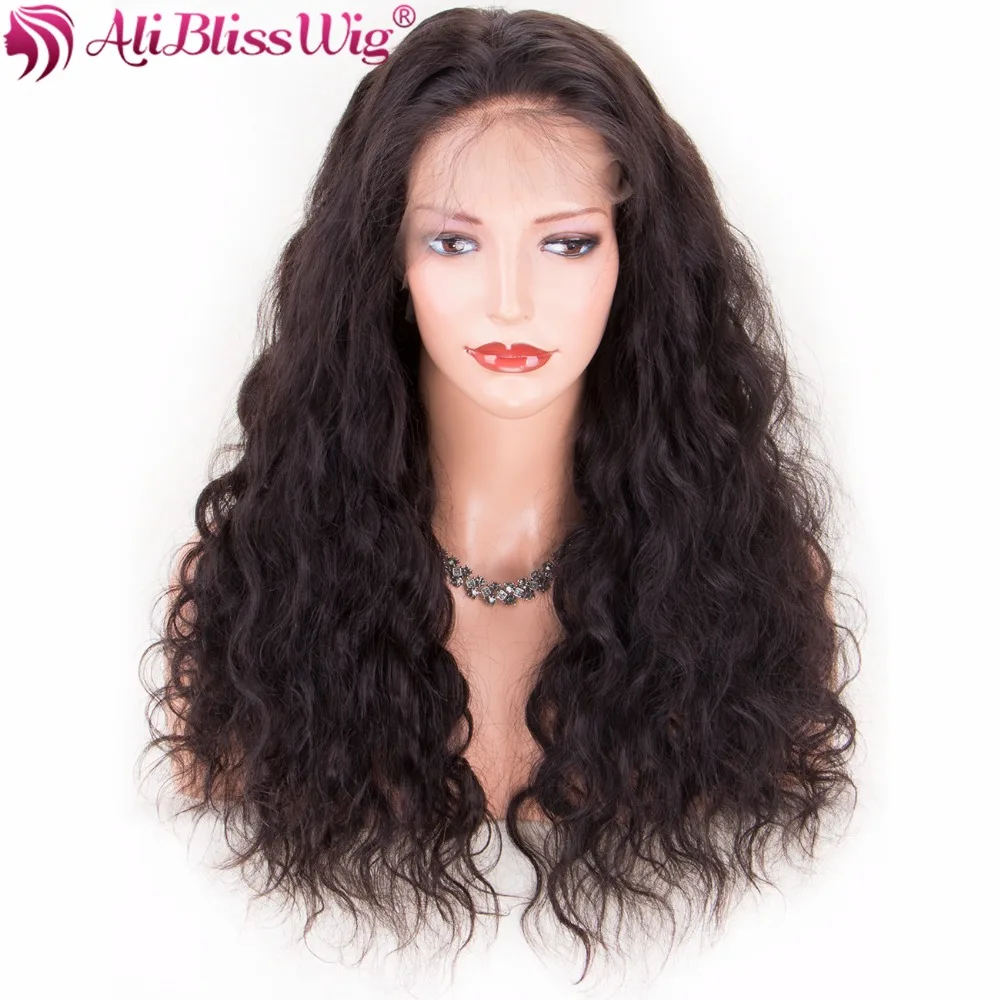 AliBlissWig 250% плотность Синтетические волосы на кружеве человеческие парики