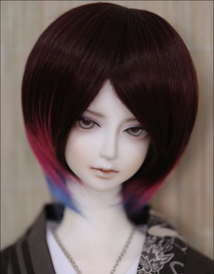 

D01-P204 children handmade toy 1/3 1/4 Doll Accessories BJD/SD doll wig High temperature wire purple hair