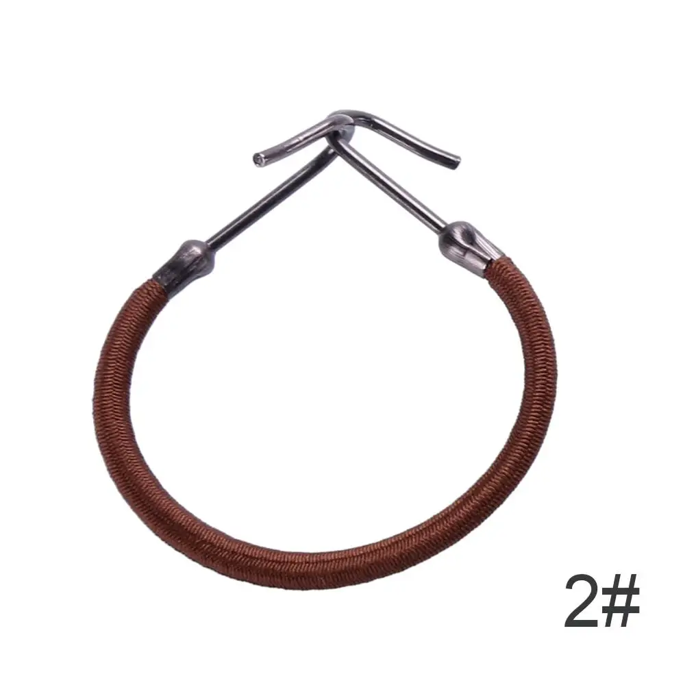 5pcs Brown 5 шт./лот новые упругие зажимы бантики, аксессуары для волос девочек резинки с завязками с крюком конский хвост держатель БАНДЖИ толстые волосы головные уборы#280672 - Цвет: 5pcs Brown