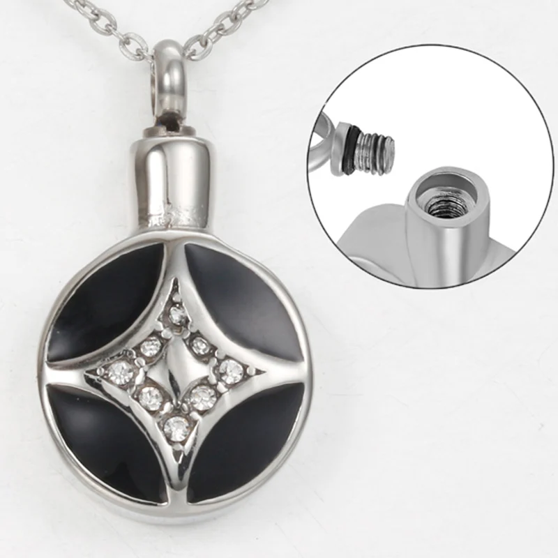 Из нержавеющей стали Мемориал кремации ювелирные изделия Эмаль Шарм память урна