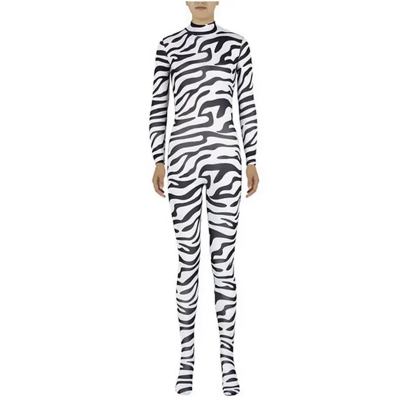Синий Костюм животного тигра, Зебра, леопард, камуфляж, лайкра, Zentai, костюм косплей, карнавал, Хэллоуин, взрослый комбинезон, полноразмерные, вечерние, для детей - Цвет: Синий