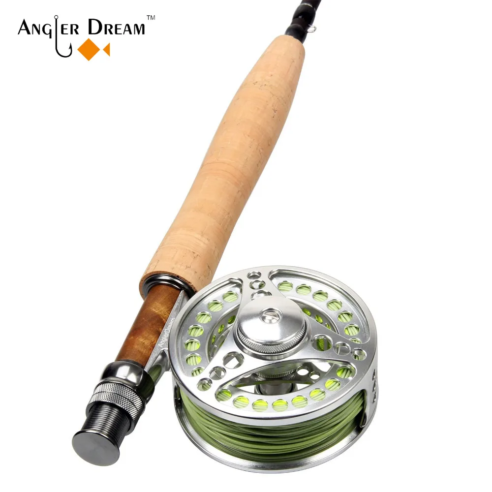 Fly Fishing Combo 5WT 9 футов карбоновая удочка 5/6WT алюминиевая катушка для рыбалки с ЧПУ