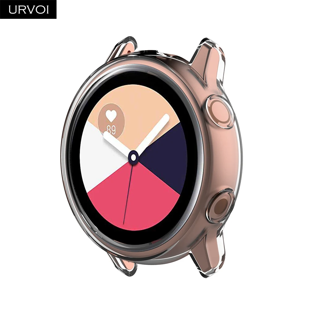 URVOI чехол для Galaxy watch Active/42 мм/46 мм ТПУ протектор кристалл цвета Рамка Тонкий чехол ультра тонкий чехол анти противоударный бампер
