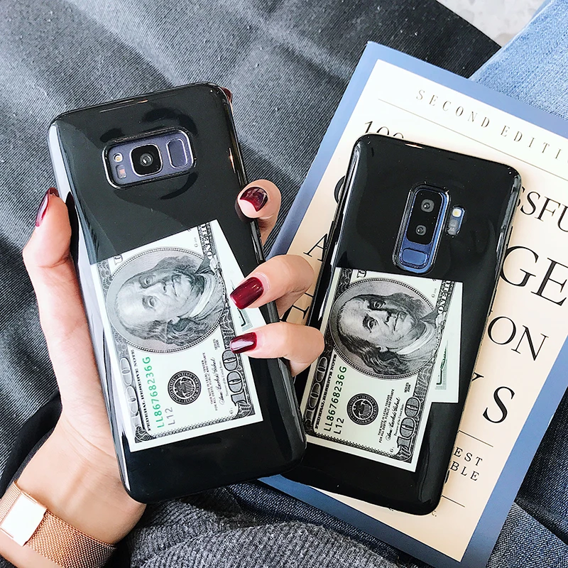 YHBBCASES Модный мягкий чехол с рисунком доллара для Samsung Galaxy S8 S9 S10 Plus Мотивирующий
