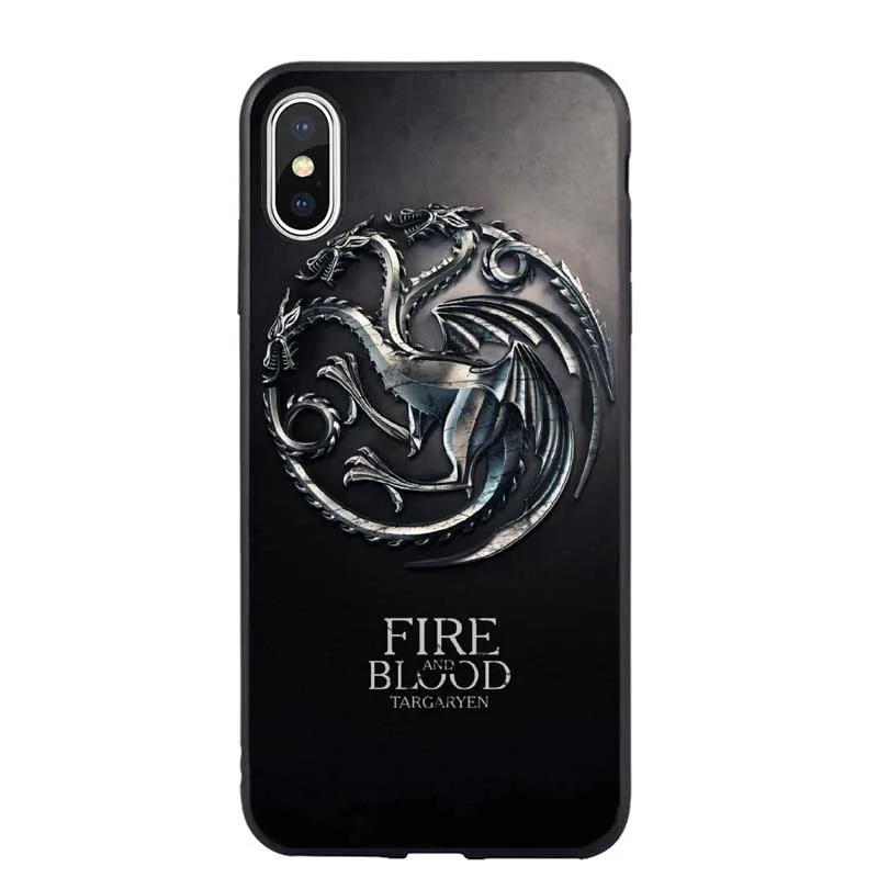 Игра трона дом Старк Таргариен GOT Coque Мягкий силиконовый чехол для телефона для Apple iPhone 5 5S SE 6 6s 7 8 Plus X XR XS MAX