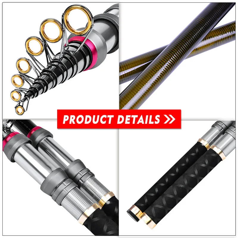 Pureleisure телескопическая удочка из углеродного волокна литая Удочка 1 5 3 6 м