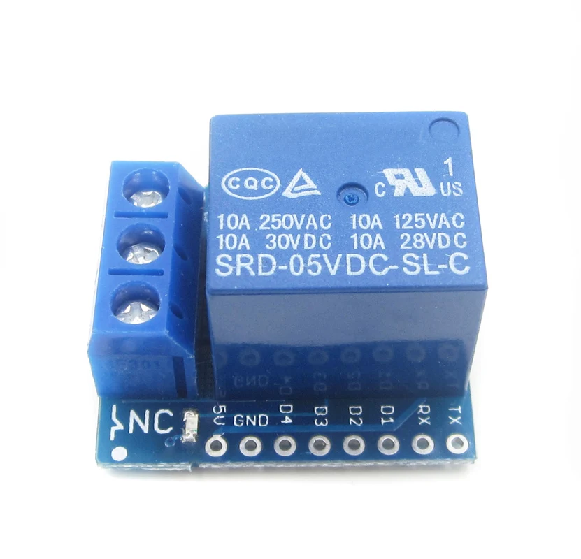 For WeMos D1 mini One Channel relay shield module for wemos d1 esp8266 expansion board arduino | Электронные компоненты и
