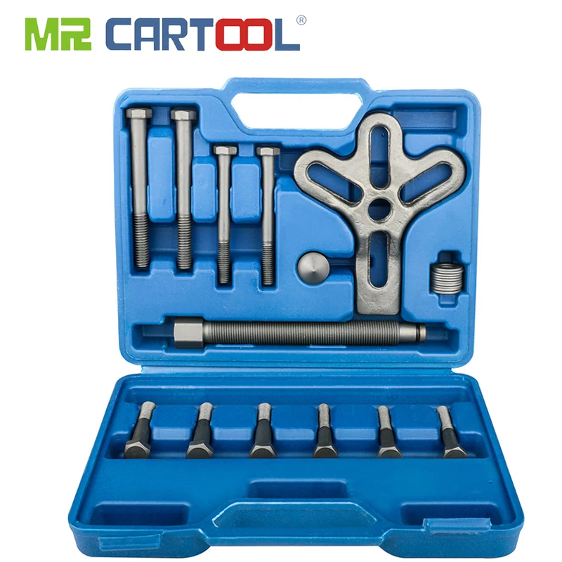 

Mr Cartool 13pcs Harmonic Balancer Steering Wheel Puller Removal Automotive Tools Heavy Duty Crankshaft Gear Pullery Repair Kit