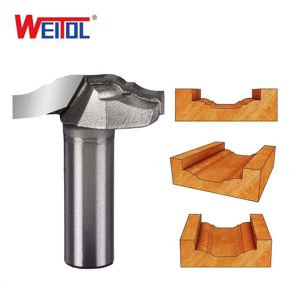 WeiTol 1 шт. 1/2 &quotхвостовик фрезы для деревообработки инструменты две флейты фреза