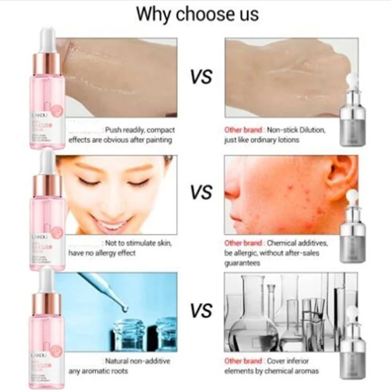 15 мл Сакура Гиалуроновая кислота для удаления пор акне жидкая увлажняющая