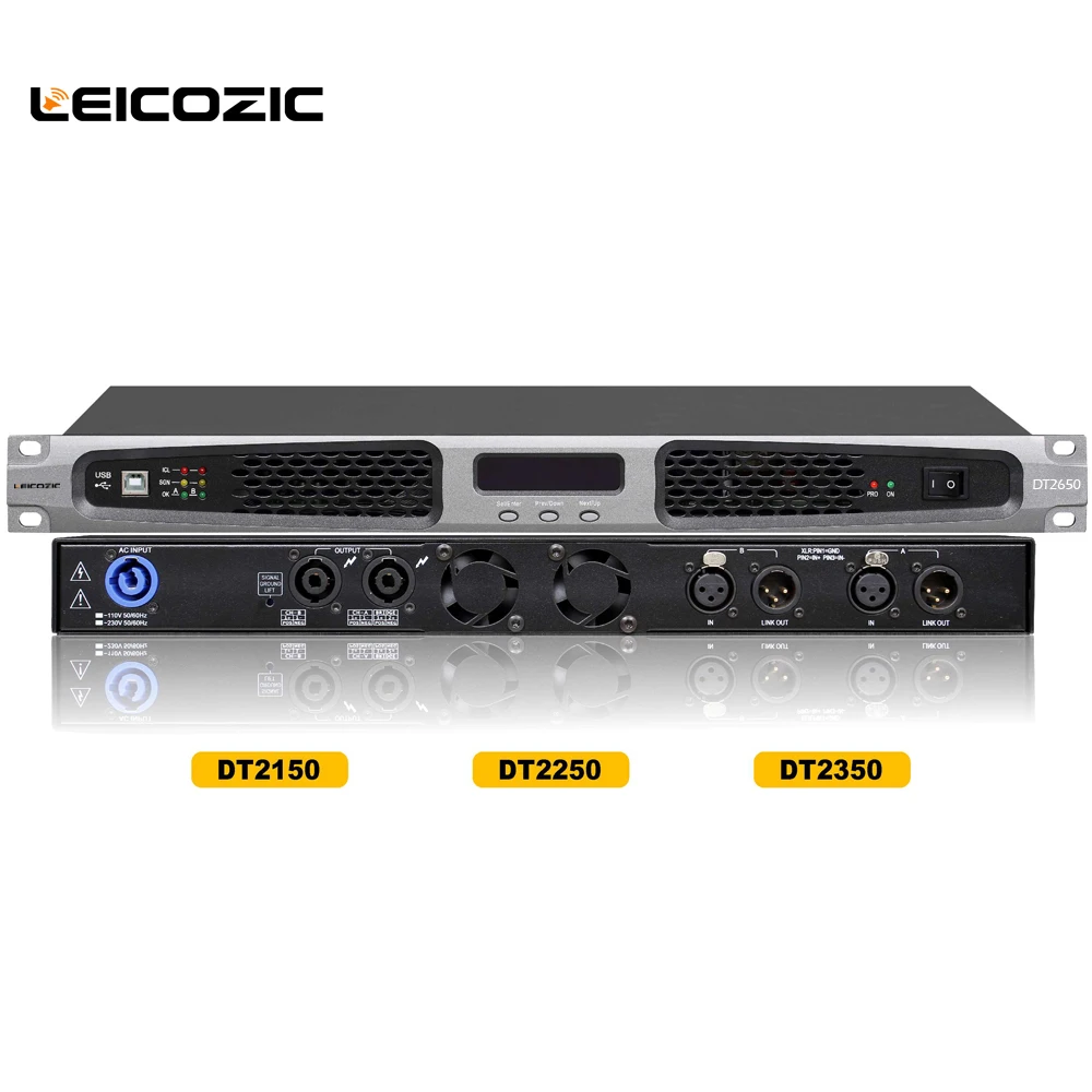 Leicozic DT2650 усилитель класса d 1000 Вт * 2 RMS 4 Ом звук 1u цифровой dsp процессор сценическое