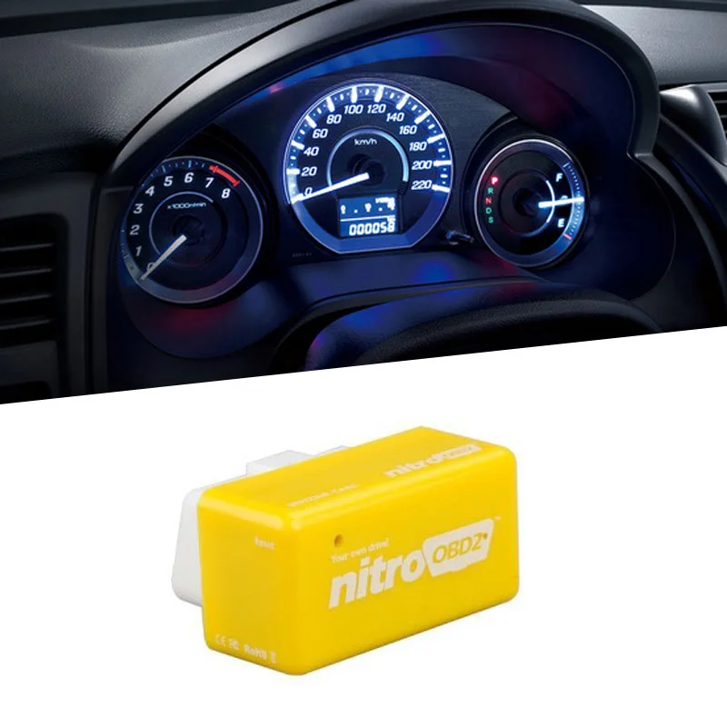 Реальная двухслойная плата Nitro OBD2 полный чип тюнинг коробка NitroOBD для бензина