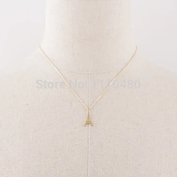 Модное золотое ожерелье Oly2u с Парижской Эйфелевой башней подвеска для девушки