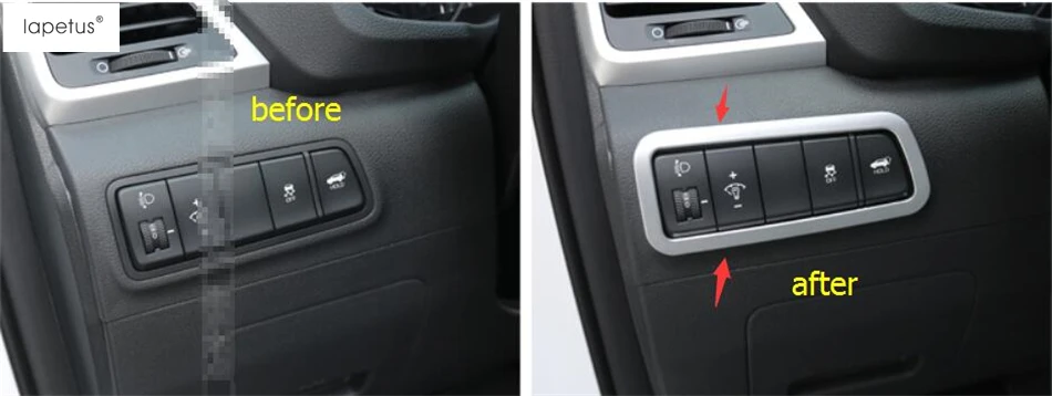 Аксессуары Lapetus подходят для hyundai Tucson- ABS Передние фары лампы переключатель кнопка рамка литья крышка комплект отделка
