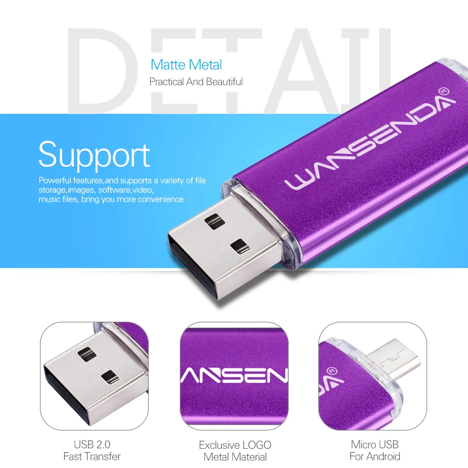 WANSENDA Многофункциональный USB флеш накопитель 16 ГБ 32 64 128 256 ГБ|USB флэш-накопители| |