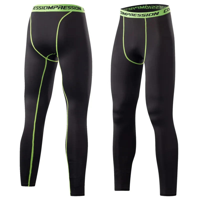 Men's Compression Pants Pure Color Long Leggings MMA Bodybuilding Men High Quick-dry Elasticity Joggers Crossfit Skinny | Мужская