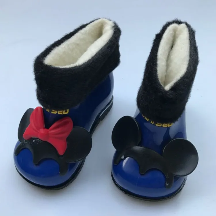 Зимние детские непромокаемые ботинки Melissa Mini прозрачные сандалии для девочек
