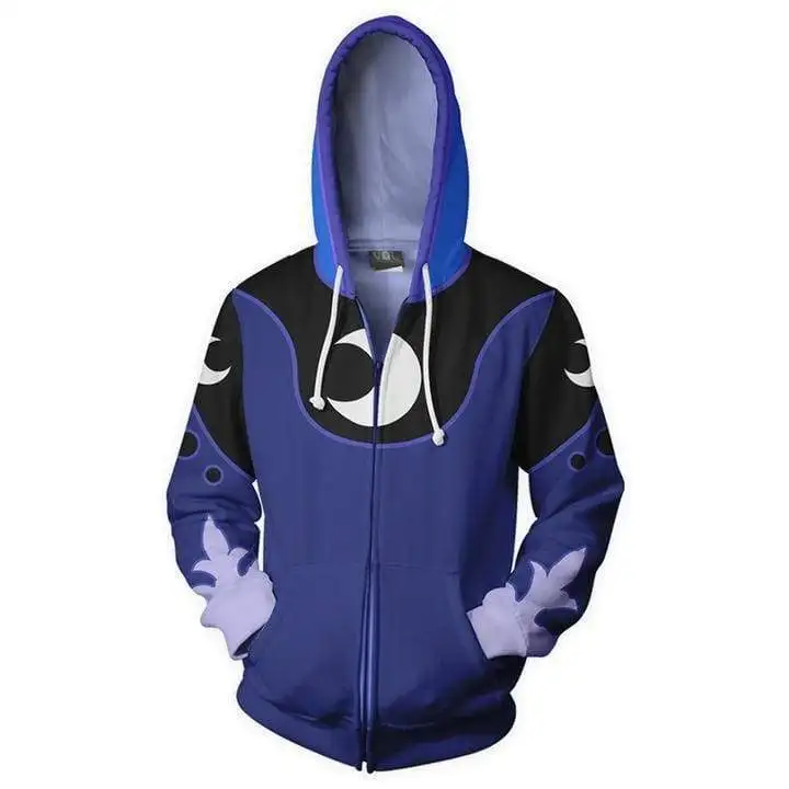 Rainbow Dash Cosplay Costumes Princess Luna Hoodie 3D Print zip Sweatshirt Mens Women Animation cartoon Hoodies Jackets | Тематическая