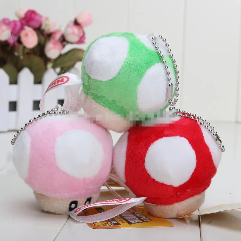 Super Mario мягкую игрушку keychainBros гриб Плюшевые Мягкие плюшевые куклы Супер Mario10pcs 2